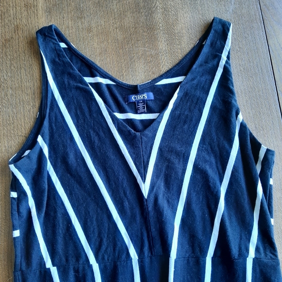 Chaps black and white striped maxi dress - Picture 8 of 15